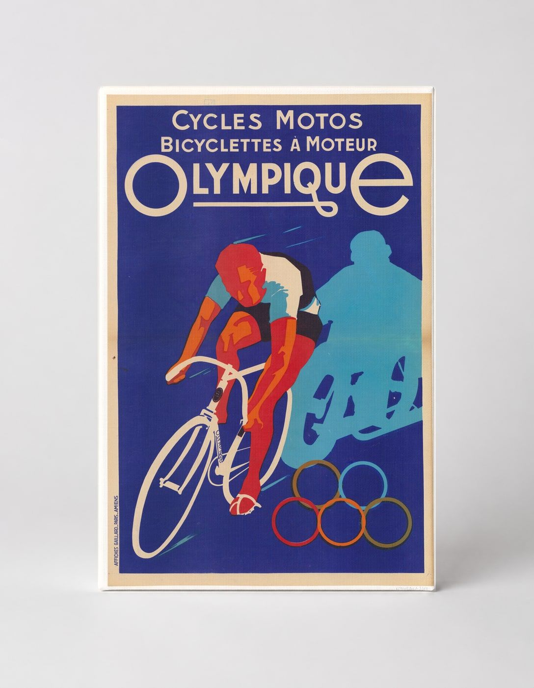 Cycles Motos Olympique 1900s - Art Deco Vintage Bicycle Poster Wall Art