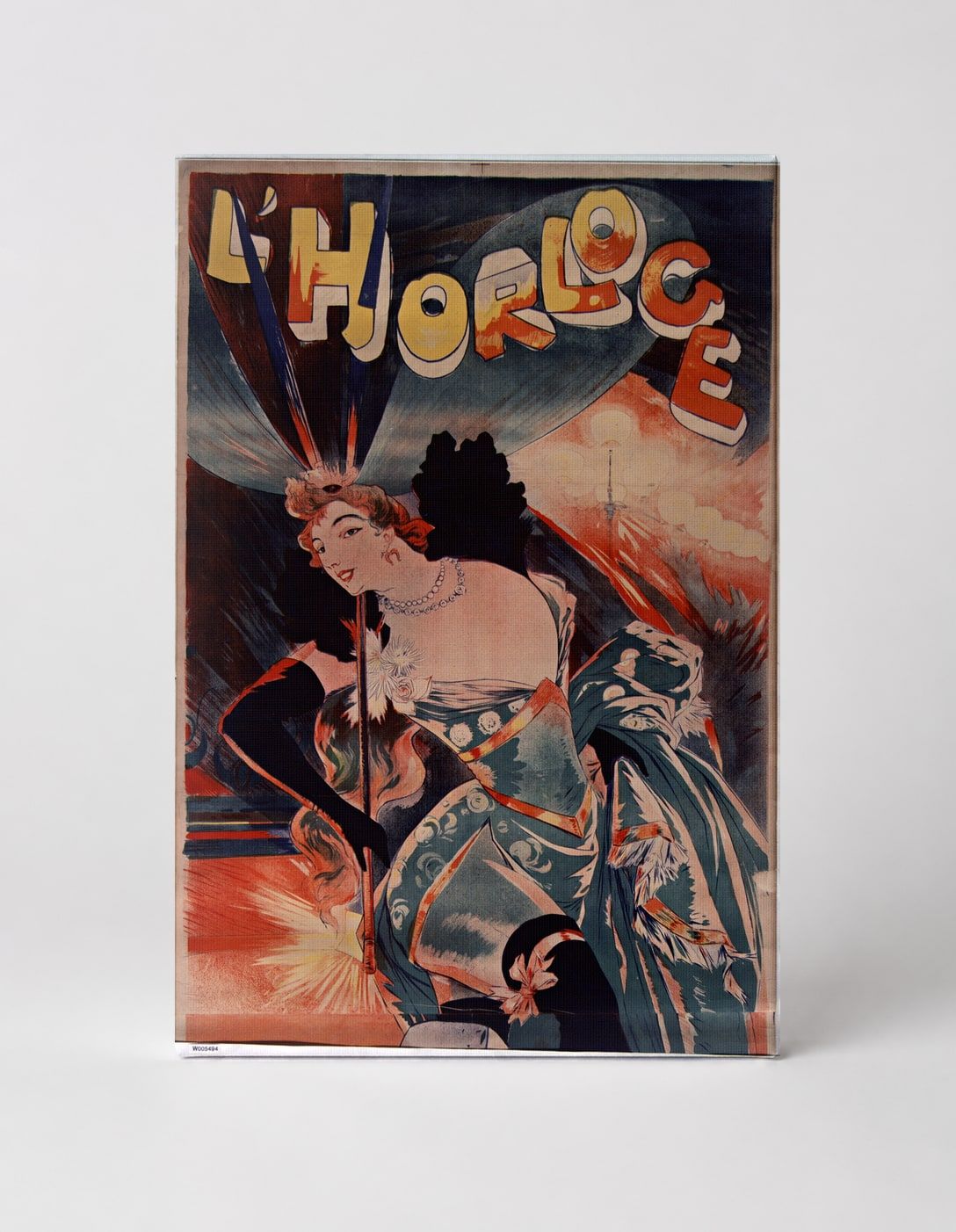 L'Horloge 1900s Belle Époque Cabaret Vintage Poster Canvas Wall Art