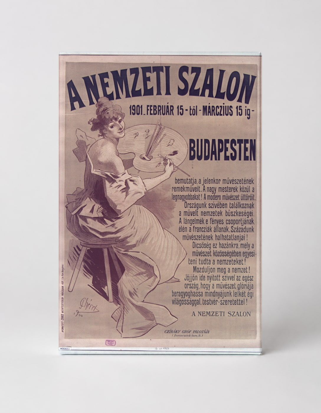 A Nemzeti Szalon 1901 Budapest Art Exhibition - Vintage Lithograph Poster Canvas Wall Art