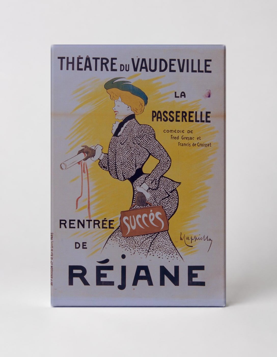 Théâtre du Vaudeville La Passerelle 1902 - Belle Époque Vintage Poster Wall Art