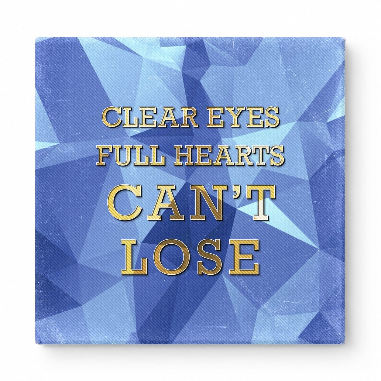 Clear EYES FULL Hearts Can't LOSE — Geometric Faceted Crystal