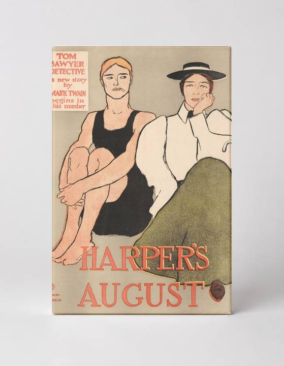 Harper's August 1896 - Vintage Magazine Cover Poster Canvas Wall Art