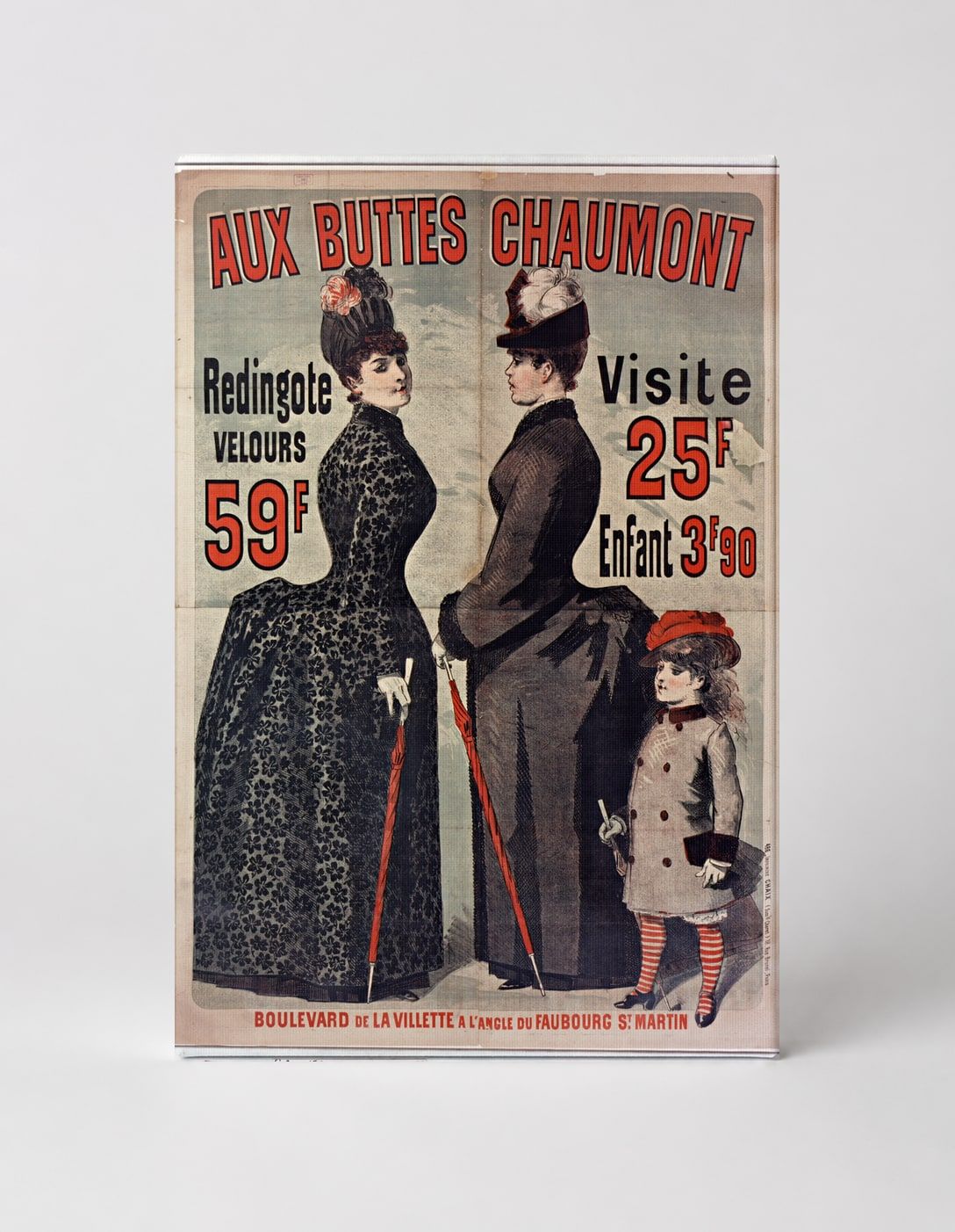 Aux Buttes Chaumont 1890s French Fashion - Belle Époque Vintage Poster Wall Art