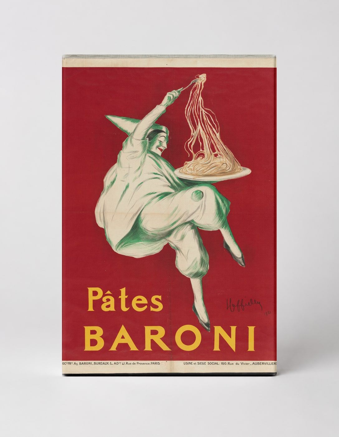 Pâtes Baroni 1921 - Vintage Italian Pasta Advertising Poster Wall Art