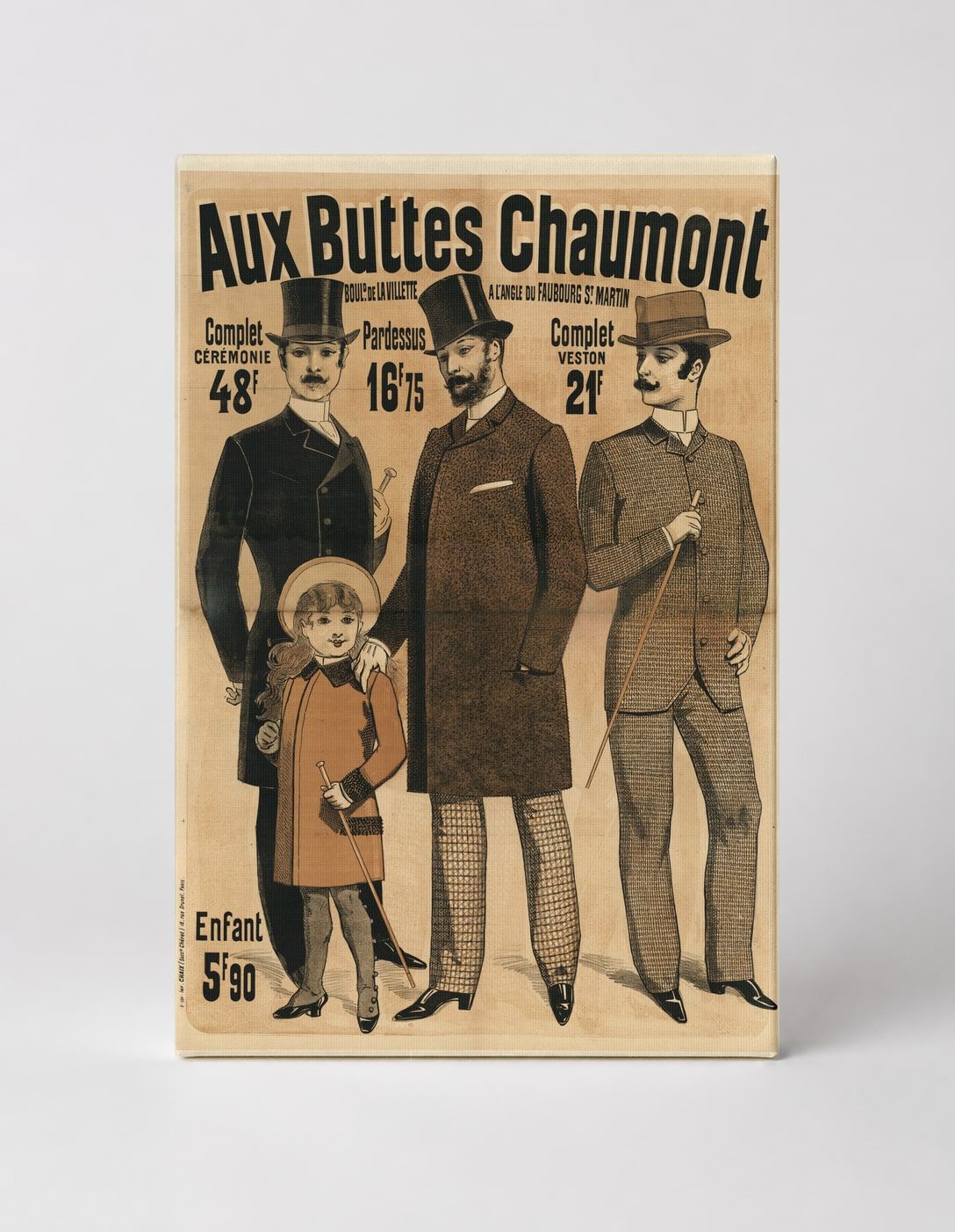 Aux Buttes Chaumont 1890s French Fashion - Vintage Advertising Poster Wall Art