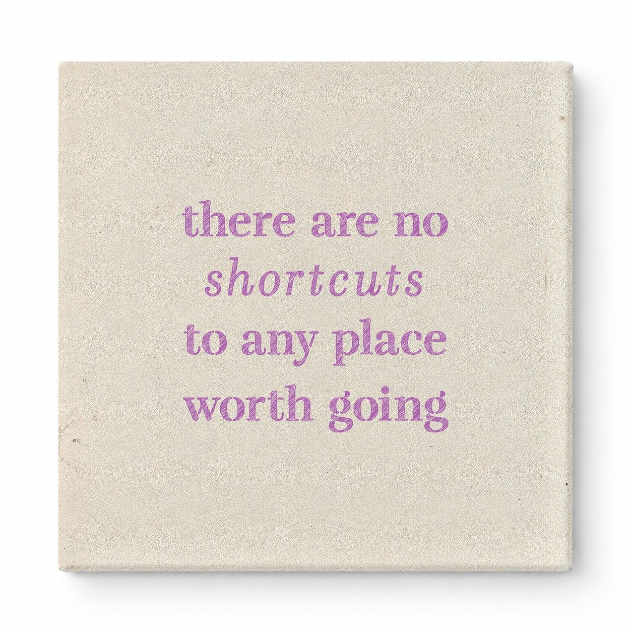 There Are No Shortcuts to Any Place Worth Going — Distressed Chalkboard