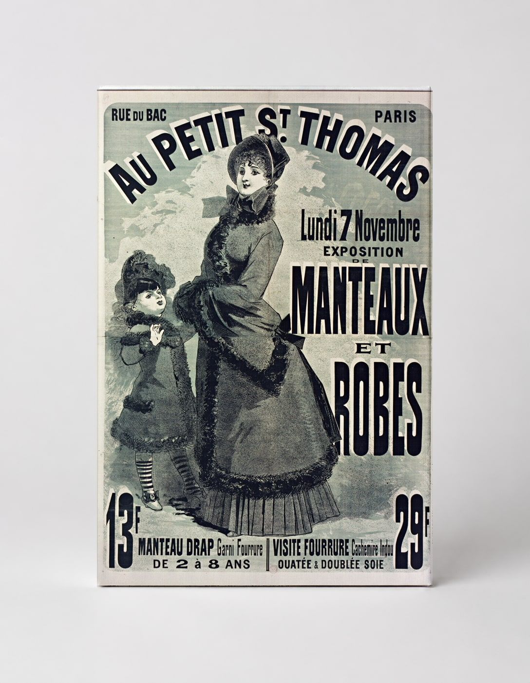 Au Petit St. Thomas 1879 - French Victorian Fashion Vintage Poster Wall Art