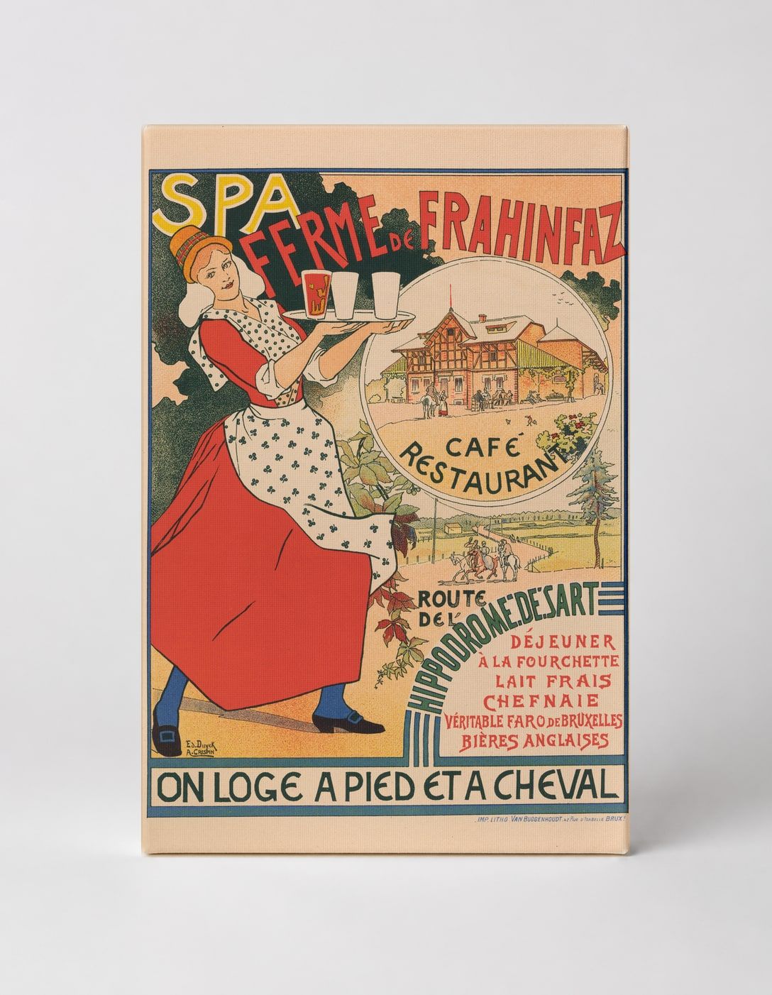 Spa Ferme de Frahinfaz Café Restaurant 1900 - Belle Époque Vintage Poster Wall Art