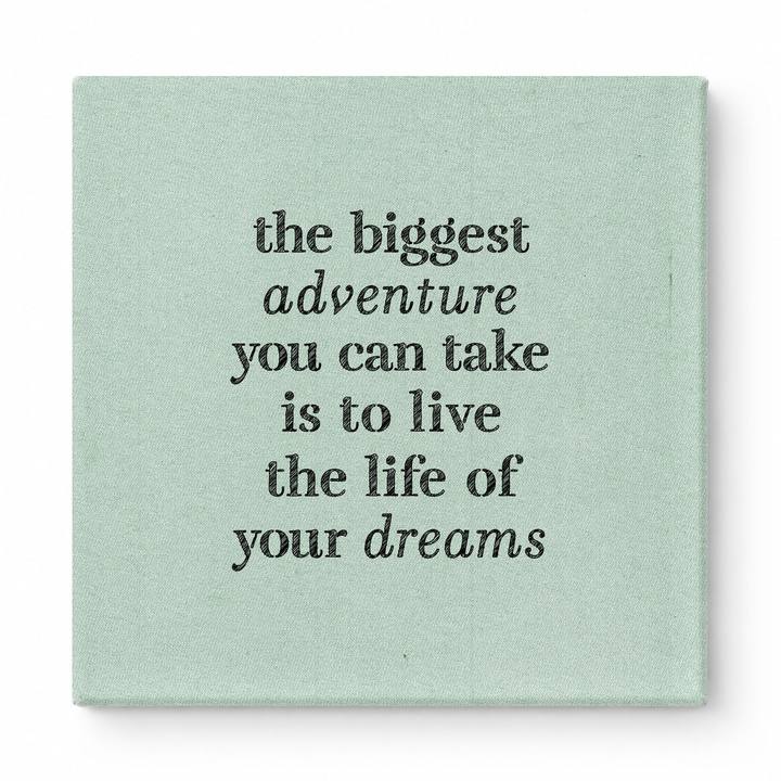 The Biggest Adventure You Can Take Is to Live the Life of Your Dreams — Distressed Chalkboard