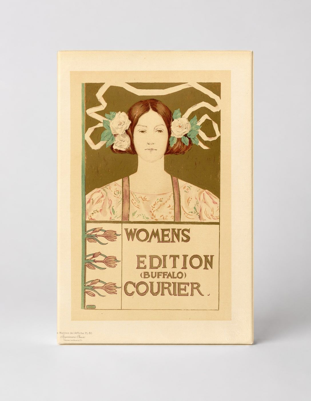Womens Edition Buffalo Courier 1890s - Art Nouveau Vintage Poster Wall Art
