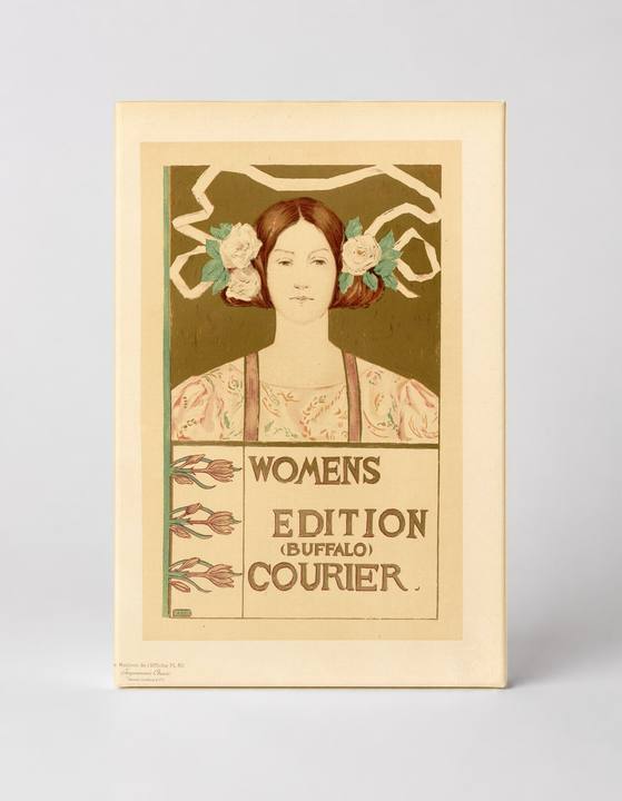 Womens Edition Buffalo Courier 1890s - Art Nouveau Vintage Poster Wall Art