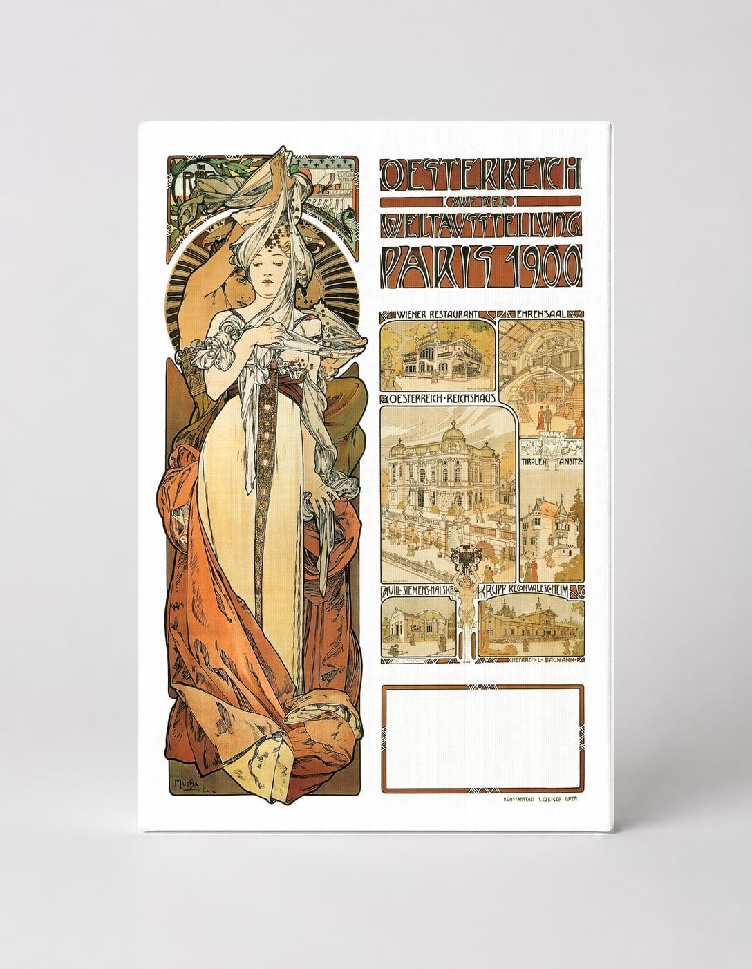 Oesterreich Paris 1900 World Exhibition - Art Nouveau Vintage Poster Wall Art