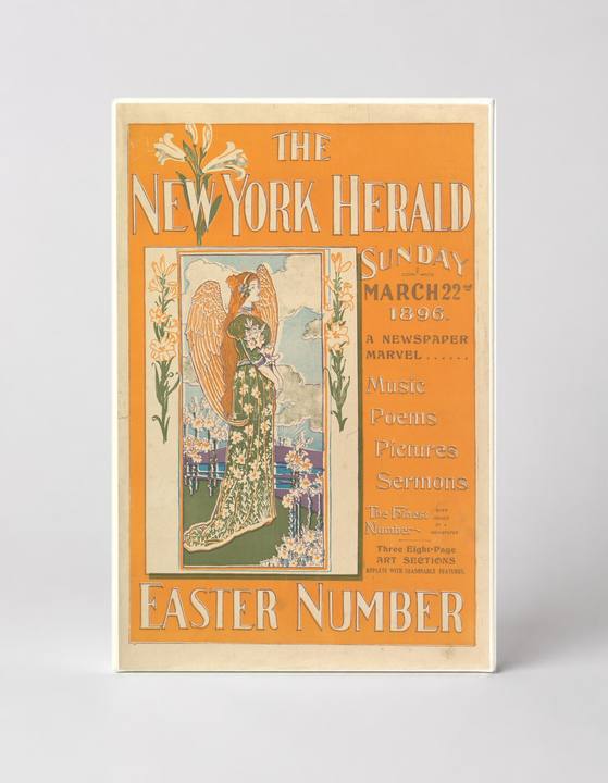 New York Herald Easter Number 1896 - Victorian Newspaper Vintage Poster Wall Art