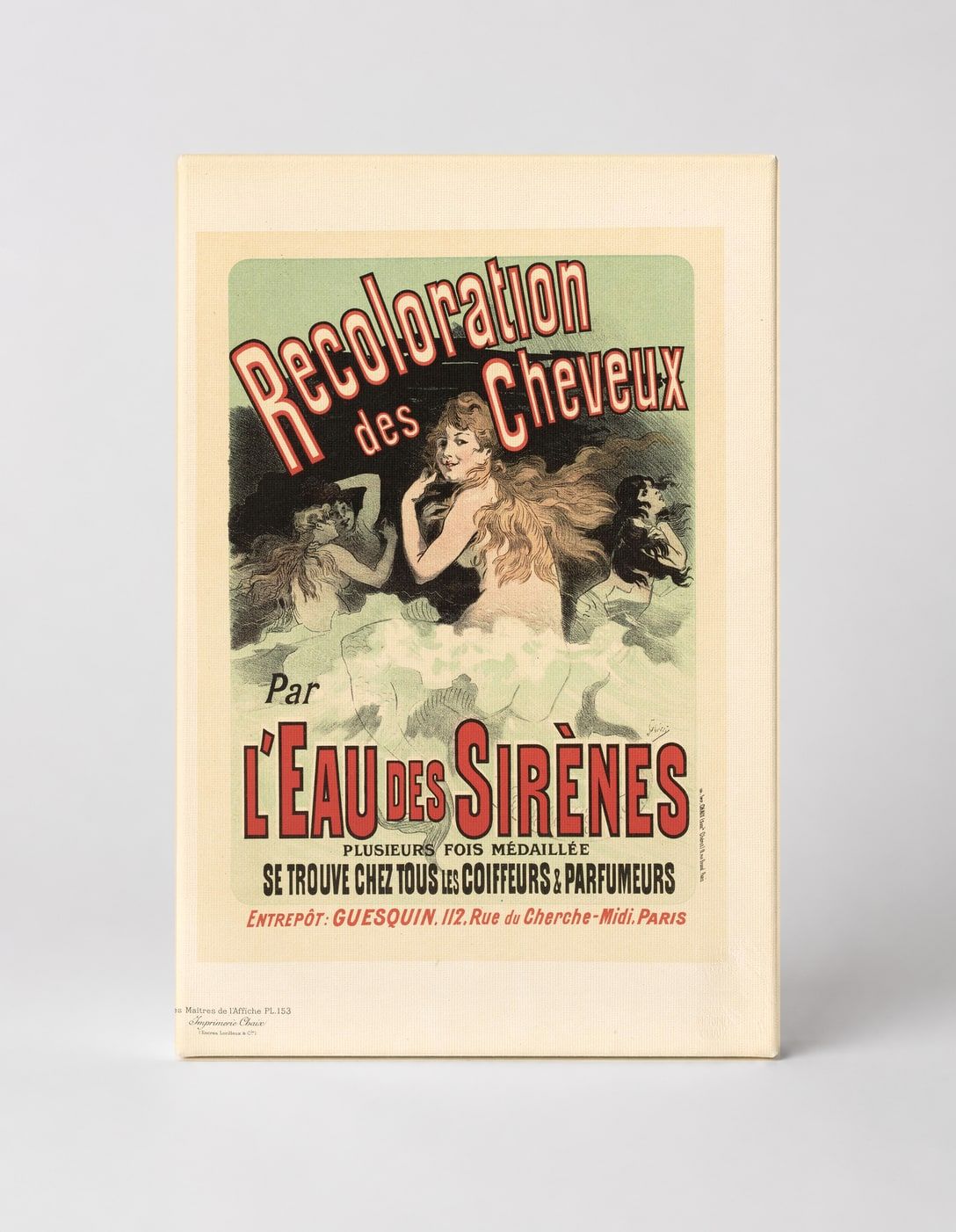 Recoloration des Cheveux L'Eau des Sirènes 1890s - Belle Époque Vintage Poster Wall Art