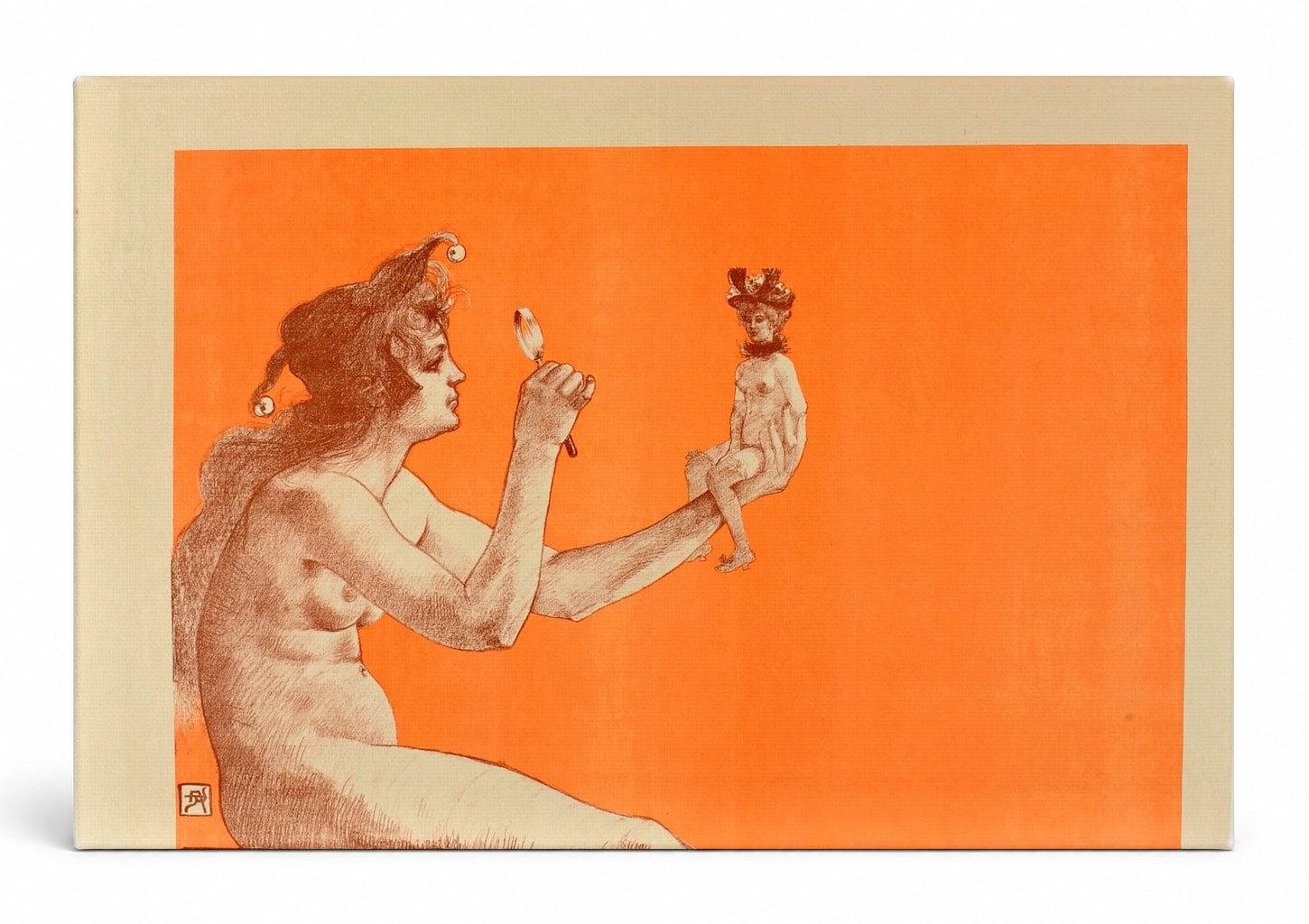 Jester Nude with Imp Figure 1890s - Belle Époque Vintage Poster Wall Art