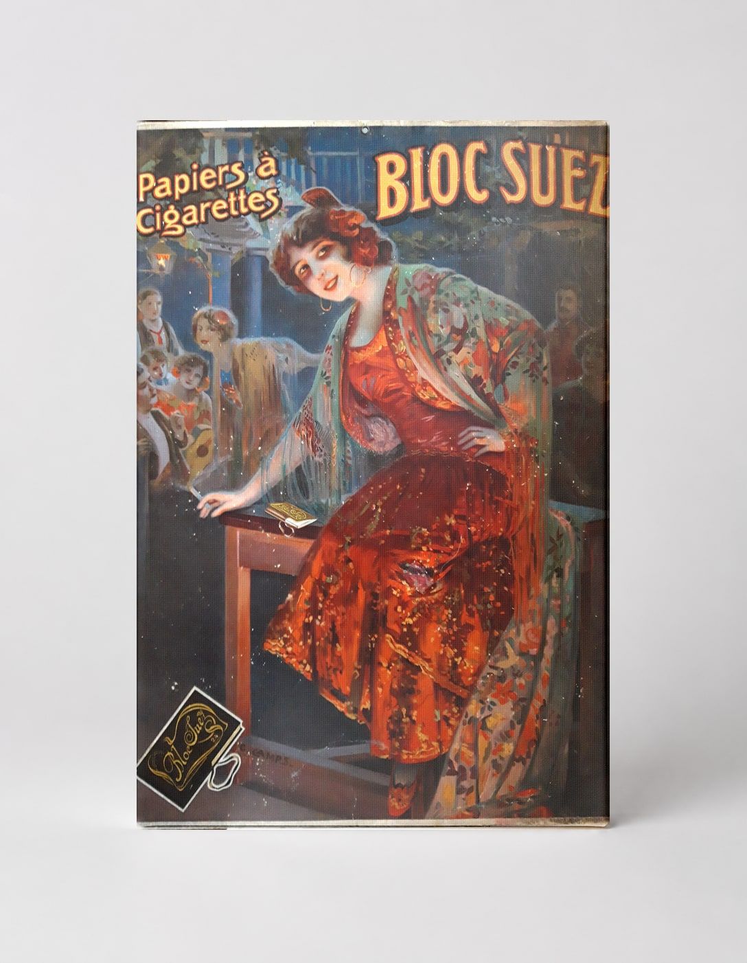 Bloc Suez Papiers à Cigarettes 1900s - Belle Époque Vintage Poster Wall Art