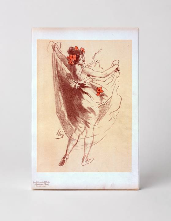 Belle Époque Dancing Woman 1890s - Vintage French Lithograph Canvas Wall Art