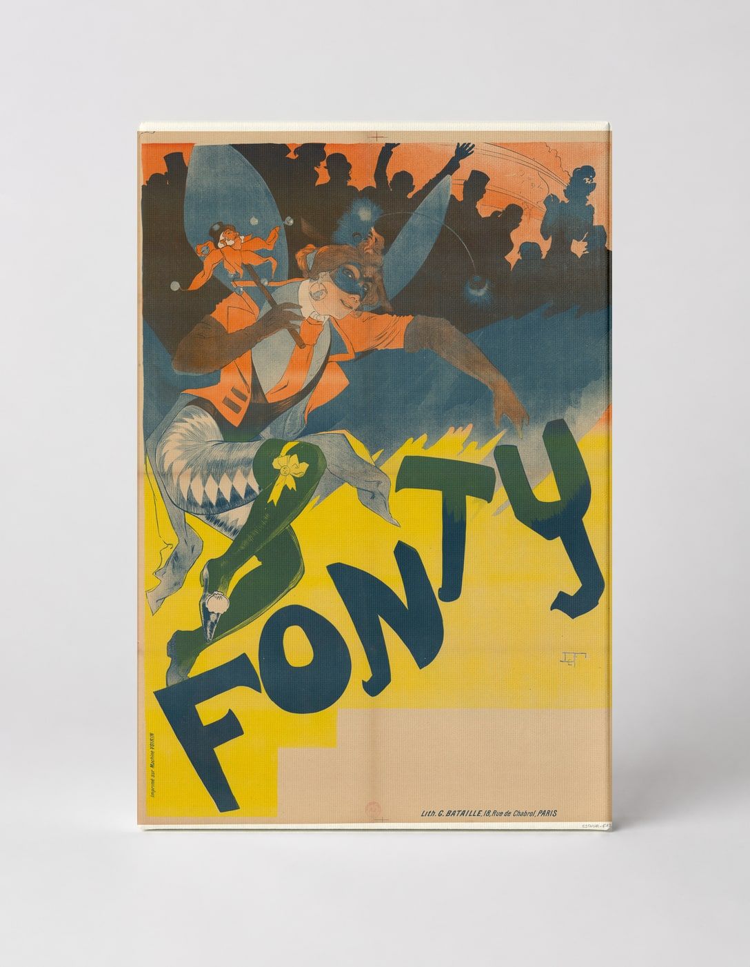 Fonty 1900s Belle Époque Circus Harlequin Vintage Poster Wall Art