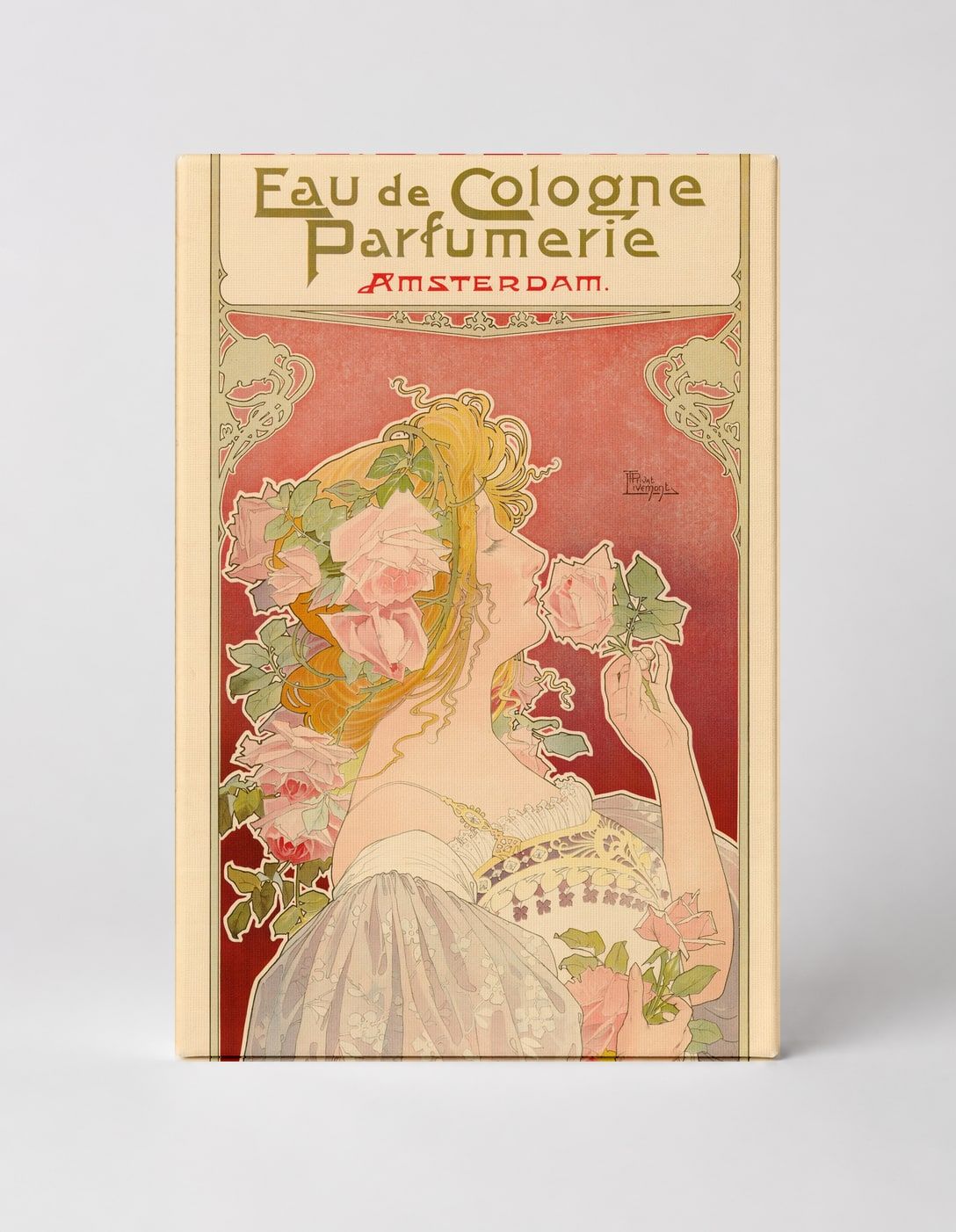 J.C. Boldoot Eau de Cologne Amsterdam 1890s - Art Nouveau Vintage Poster Wall Art