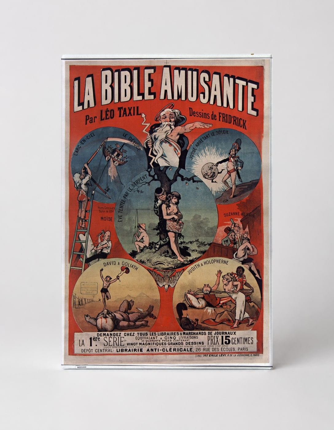 La Bible Amusante 1882 - Antique French Satirical Vintage Poster Wall Art