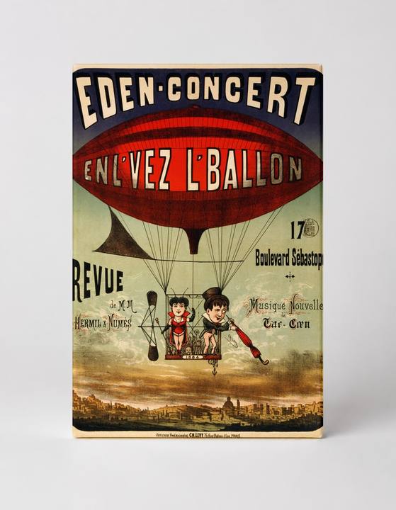 Eden Concert Enlvez L'Ballon 1890s - Belle Époque Vintage Poster Wall Art