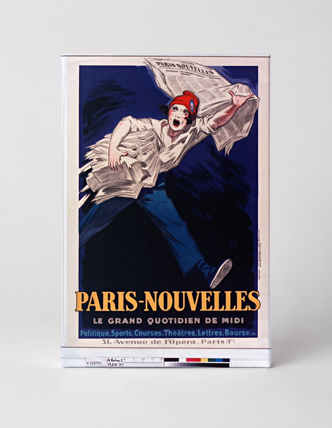Paris-Nouvelles 1900s French Newspaper Vintage Poster Canvas Wall Art