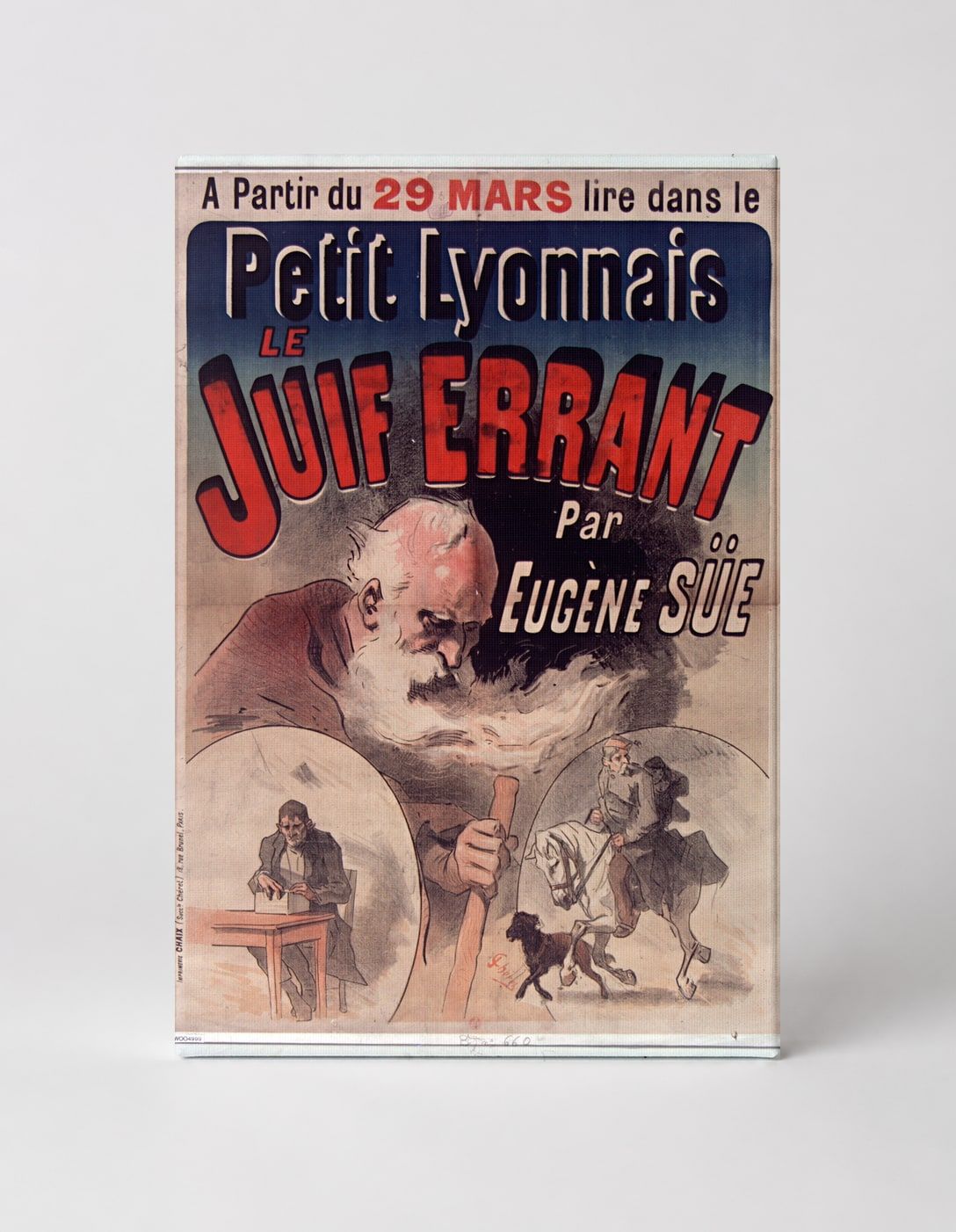 Le Juif Errant 1800s French Newspaper Vintage Lithograph Poster Wall Art