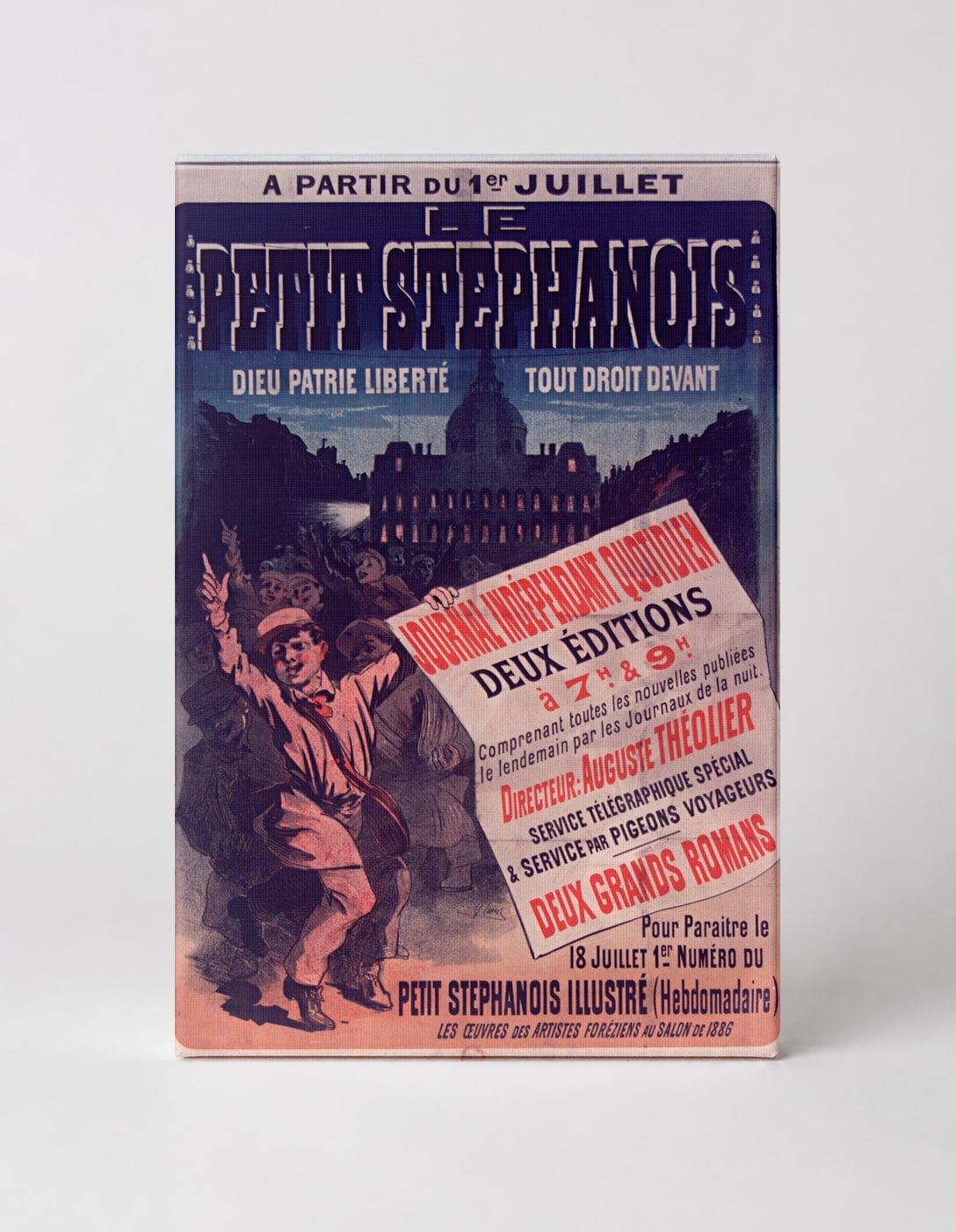 Le Petit Stéphanois 1886 - French Newspaper Vintage Poster Wall Art