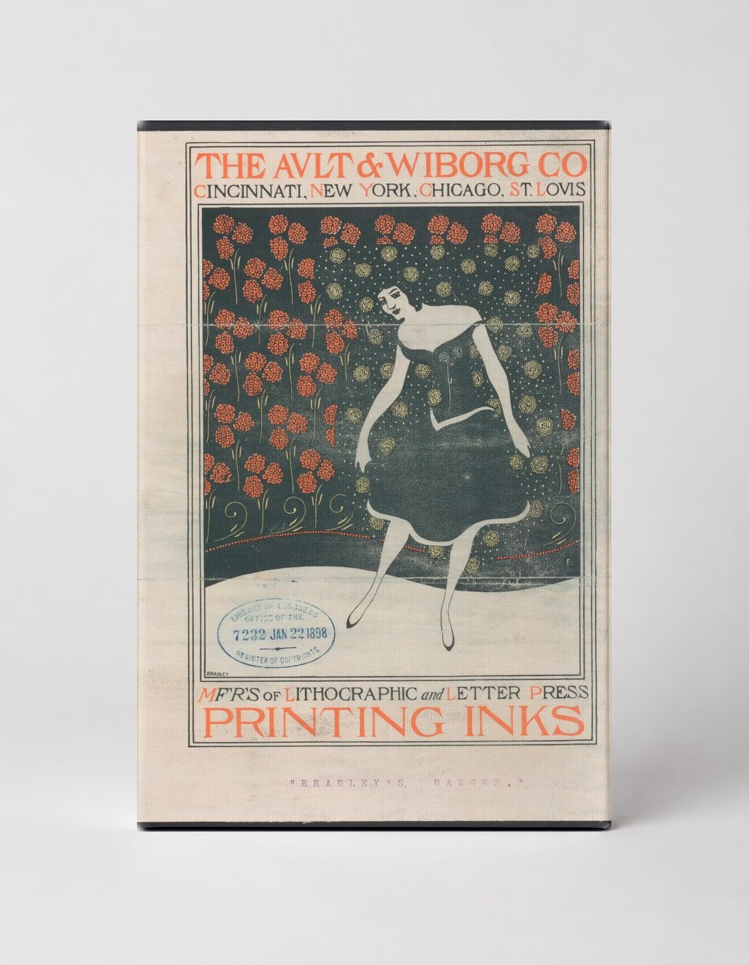 Ault & Wiborg Co Printing Inks 1898 - Art Nouveau Vintage Poster Wall Art