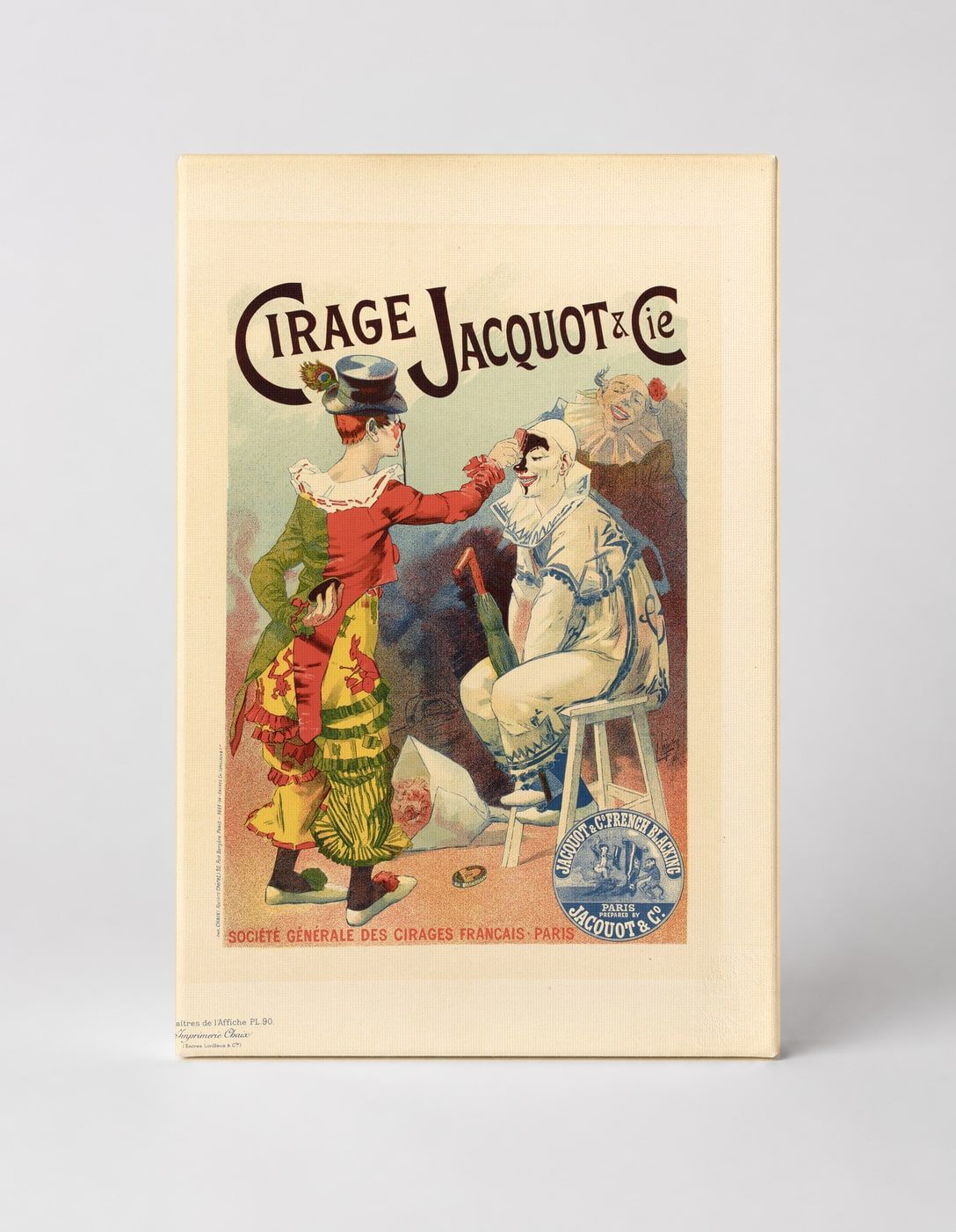 Cirage Jacquot & Cie 1890s - Belle Époque Circus Clown Vintage Poster Wall Art