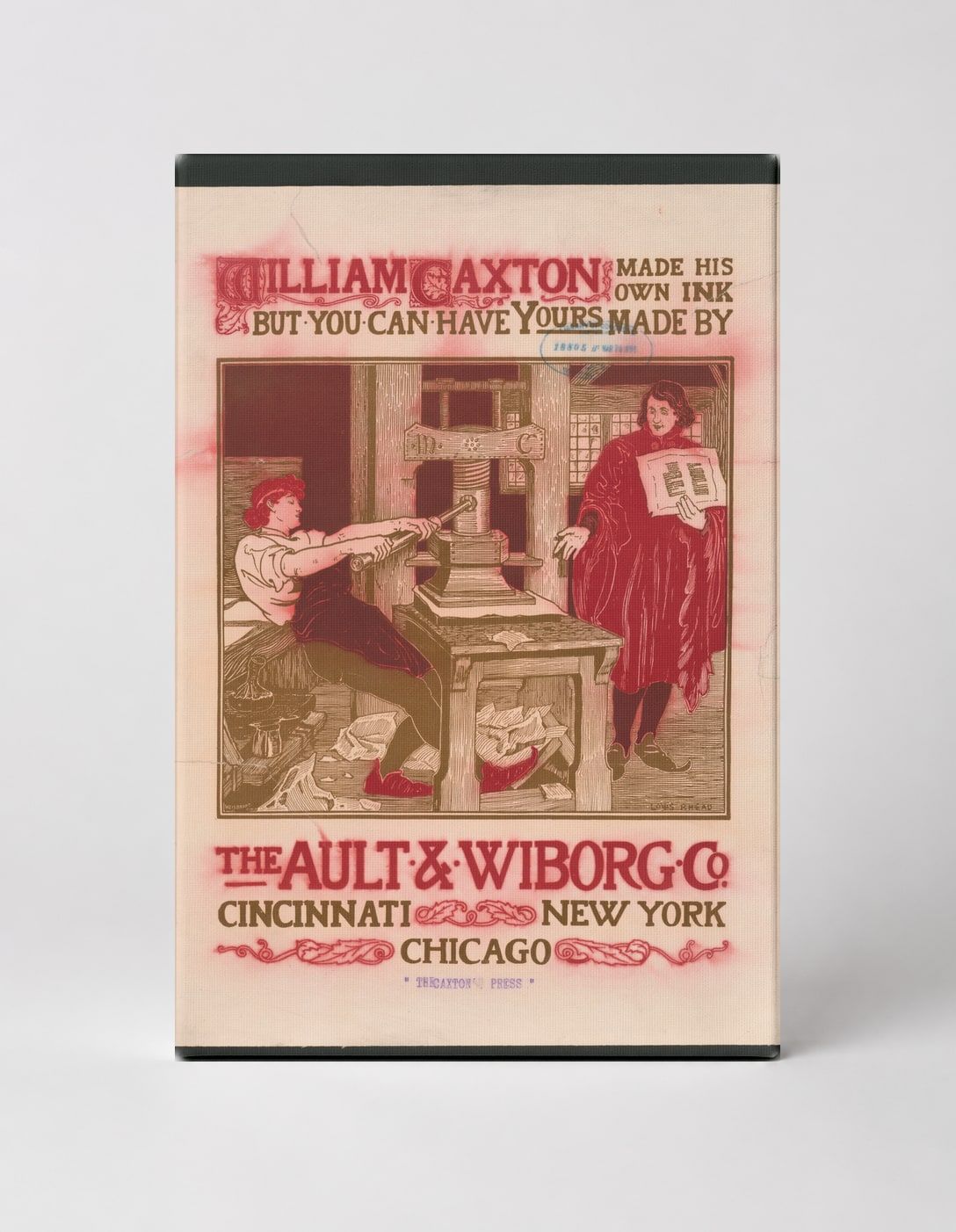 Ault & Wiborg Co. Printing Ink 1895 - Victorian Advertising Vintage Poster Wall Art