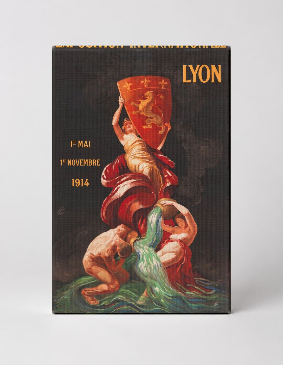 Exposition Internationale Lyon 1914 - Belle Époque Vintage Poster Wall Art