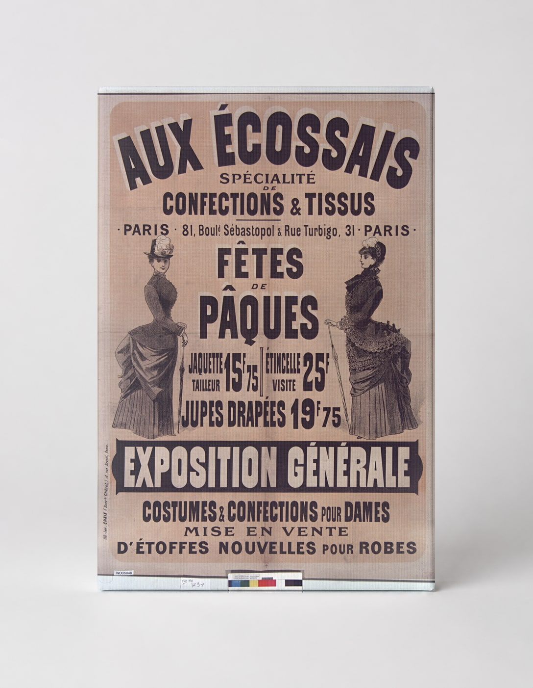 Aux Écossais 1890s French Fashion Poster - Belle Époque Vintage Wall Art