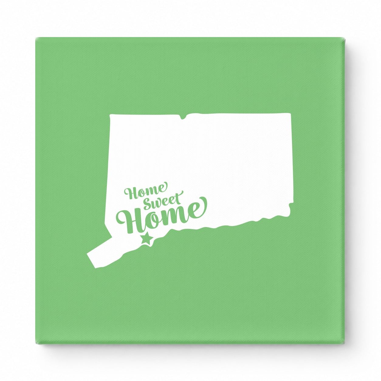 Home Sweet Waterbury — Connecticut State Silhouette