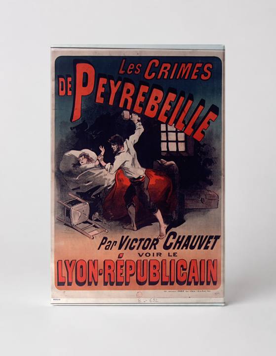 Les Crimes de Peyrebeille 1880s – French Vintage Thriller Poster Canvas Wall Art