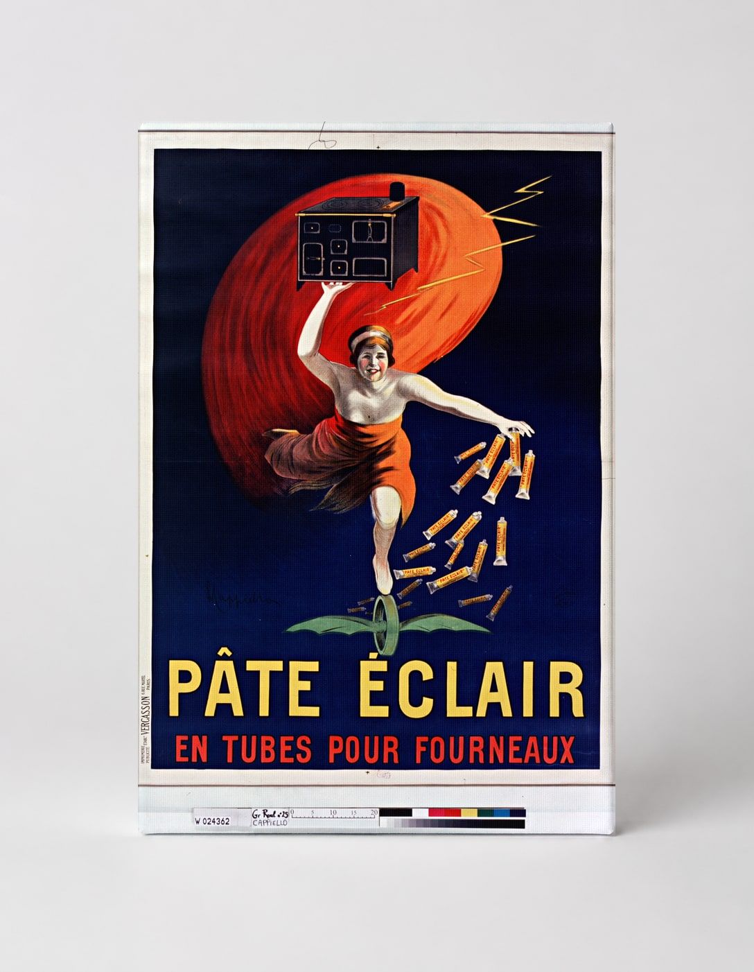 Pâte Éclair En Tubes Pour Fourneaux - French Vintage Advertising Poster Canvas Wall Art