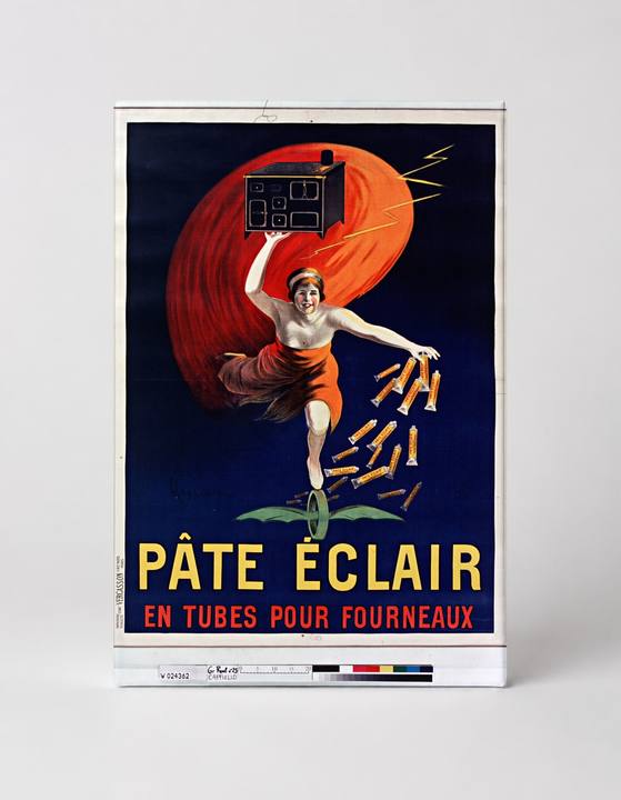 Pâte Éclair En Tubes Pour Fourneaux - French Vintage Advertising Poster Canvas Wall Art