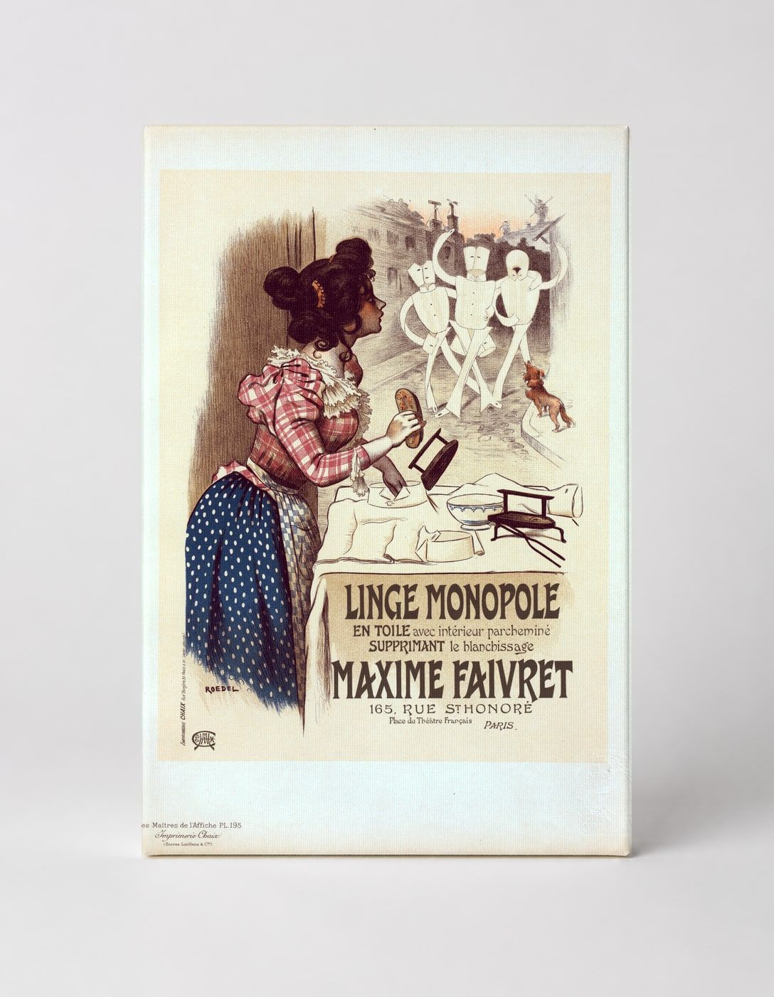 Linge Monopole Maxime Faivret 1890s - Belle Époque Vintage Poster Wall Art