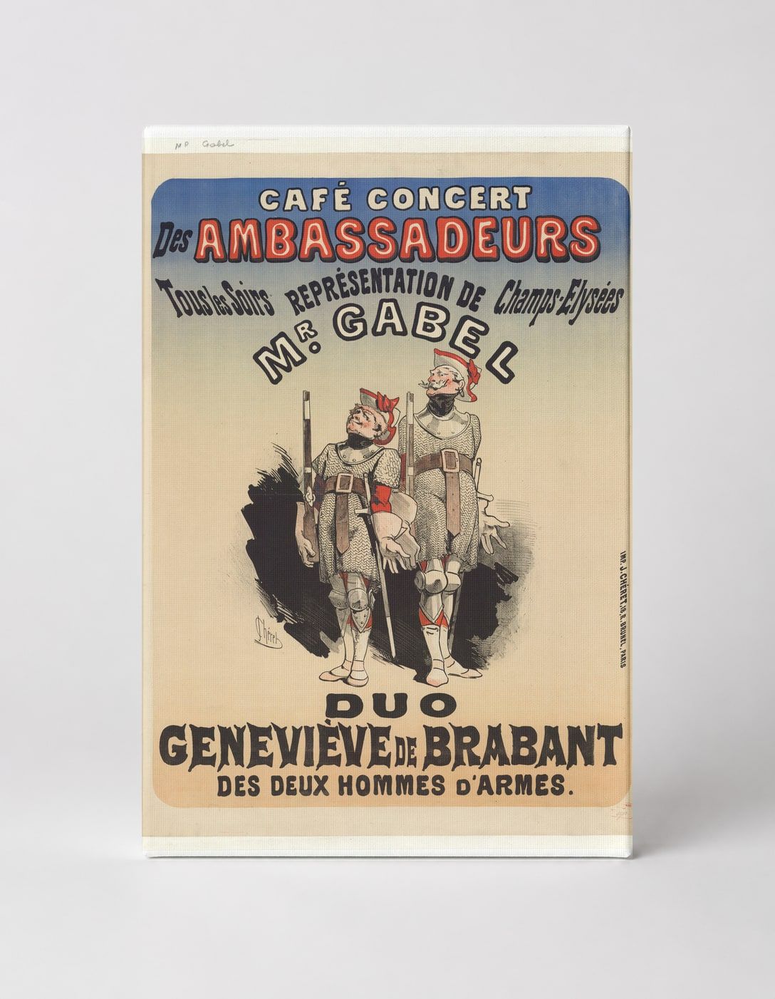 Geneviève de Brabant Café Concert 1880s - Belle Époque Vintage Poster Wall Art