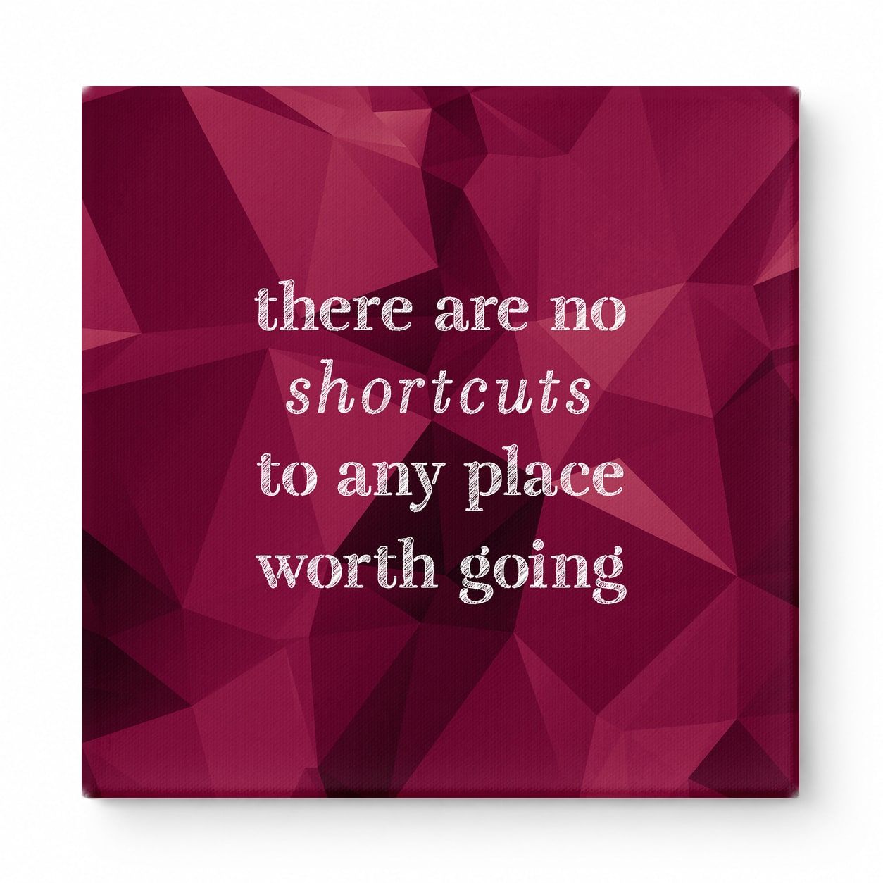 There Are No Shortcuts to Any Place Worth Going — Distressed Chalkboard