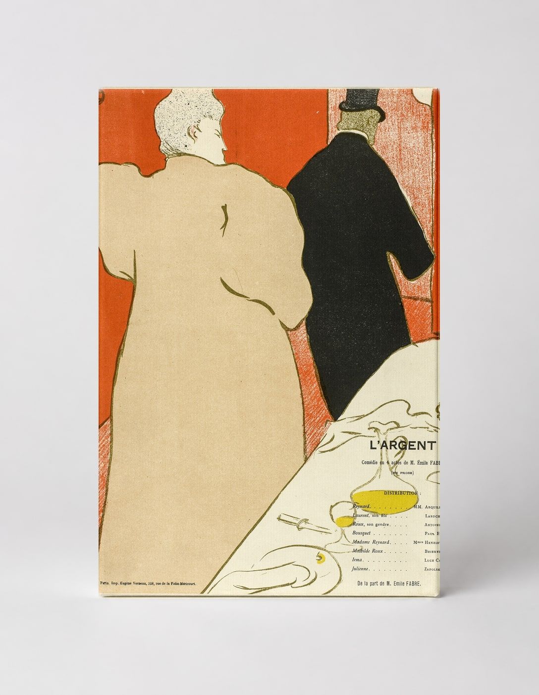 L'Argent 1890s French Theatre Poster - Belle Epoque Vintage Wall Art