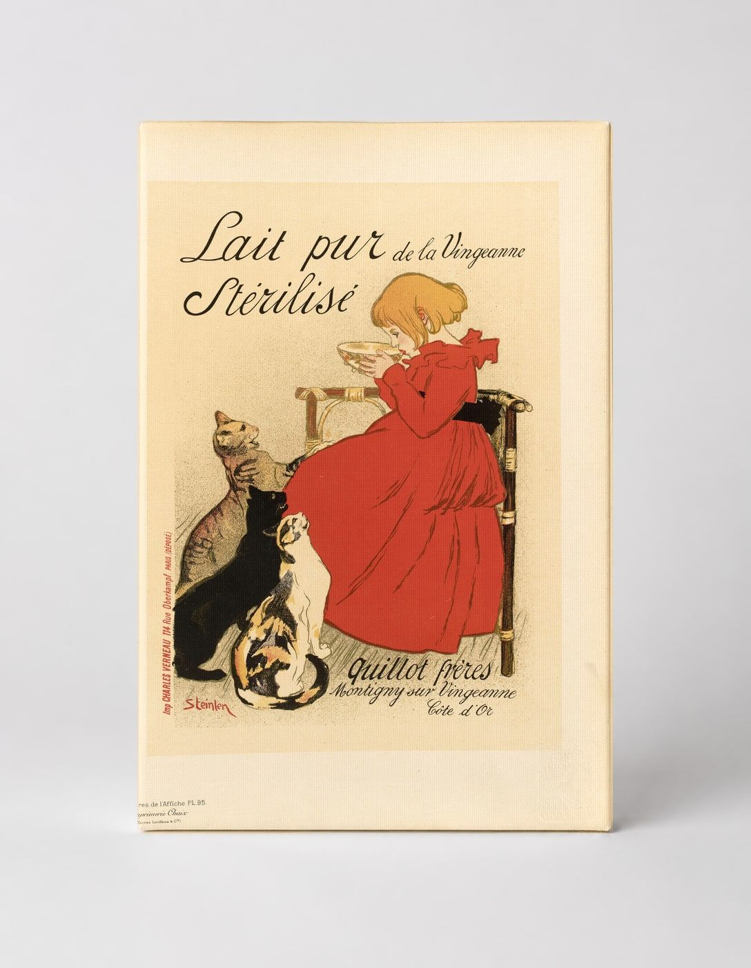 Lait Pur Stérilisé de la Vingeanne 1894 - Belle Époque Vintage Poster Wall Art