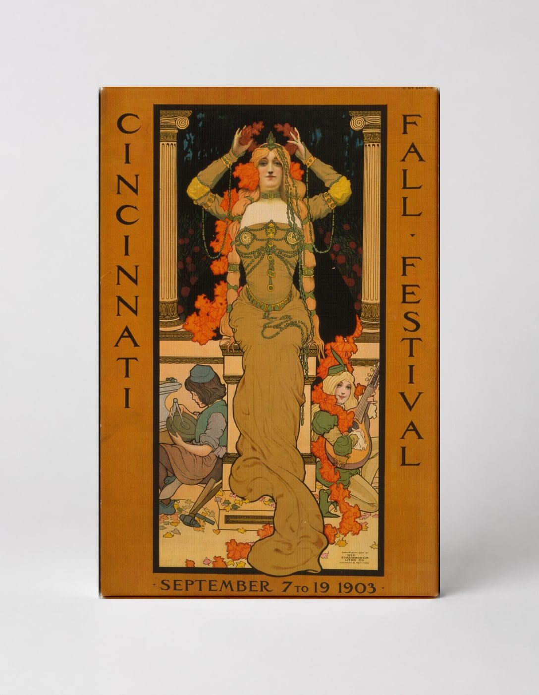 Cincinnati Fall Festival 1903 - Art Nouveau Vintage Poster Wall Art