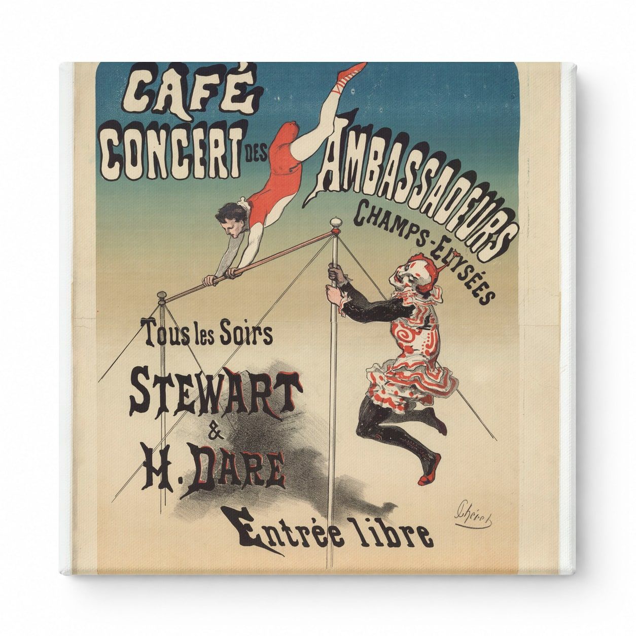 Café Concert des Ambassadeurs 1890s - Belle Époque Vintage Poster Wall Art