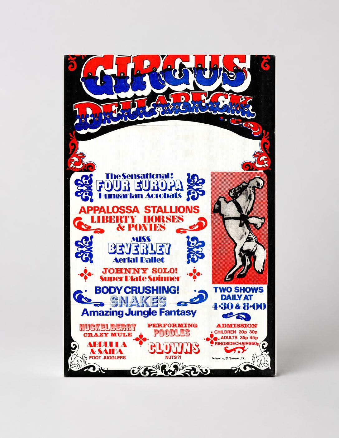 Circus Bullareck Vintage Advertising Poster Canvas Wall Art
