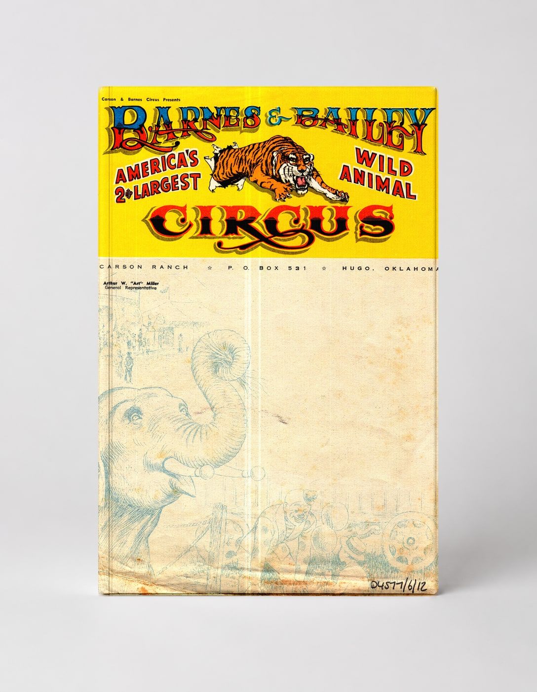 Barnes & Bailey Wild Animal Circus Vintage Lithograph Poster Canvas Wall Art