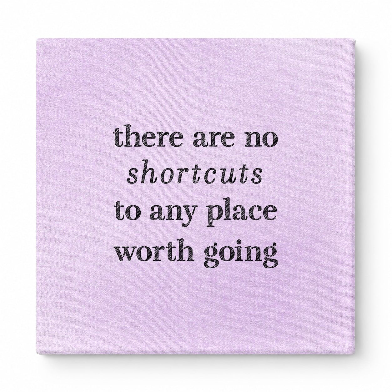 There Are No Shortcuts to Any Place Worth Going — Distressed Chalkboard