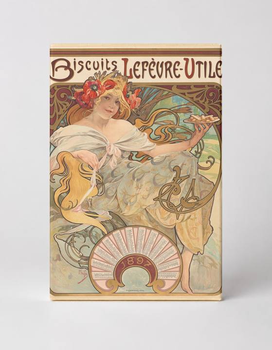 Biscuits Lefèvre-Utile 1897 - Art Nouveau Vintage Poster Wall Art