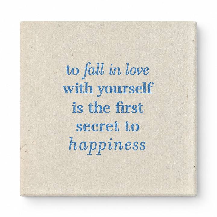 To Fall in Love with Yourself Is the First Secret to Happiness — Watercolor Wash