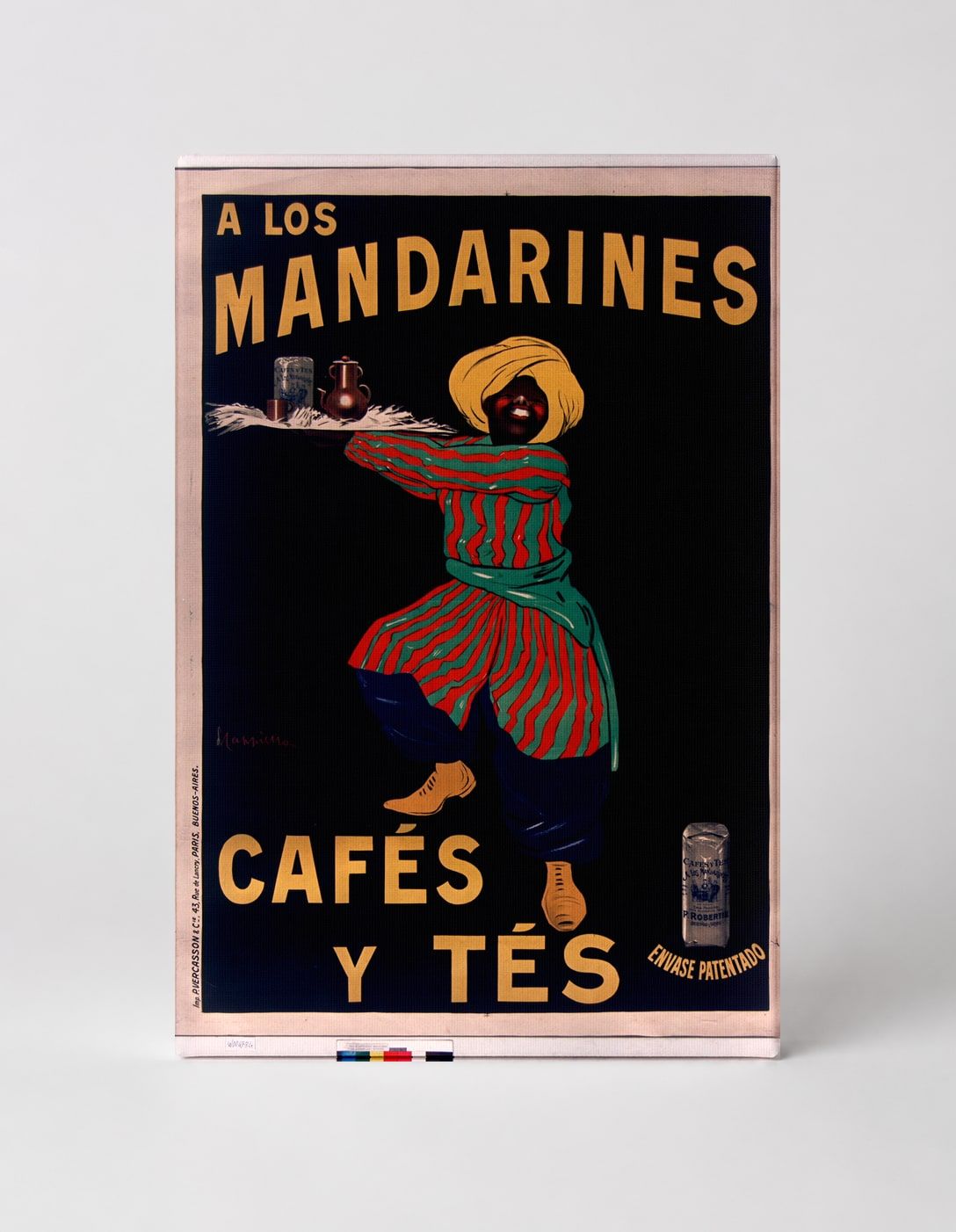 A Los Mandarines Cafés y Tés - Vintage Advertising Poster Canvas Wall Art